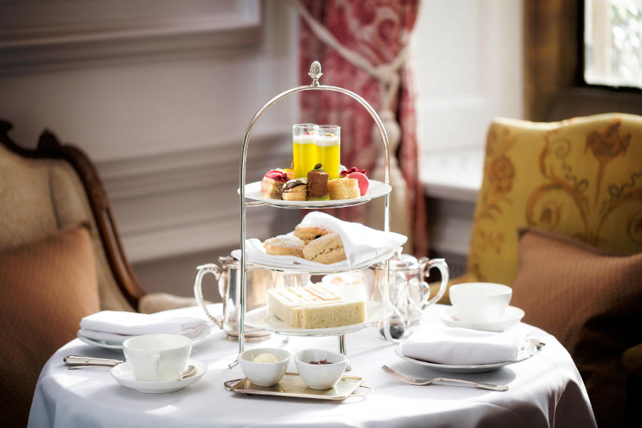 Traditional afternoon tea at Stapleford park